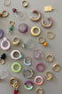 SPIRAL RING GROEN + ROZE